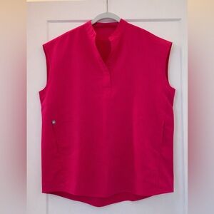 FIGS Technical Collection Sleeveless Scrub Top Pink Size M